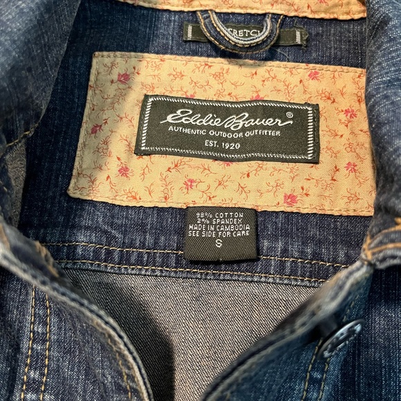 Gently Used Eddie Bauer Denim Jacket (Sz Small Womens) - Picture 4 of 5